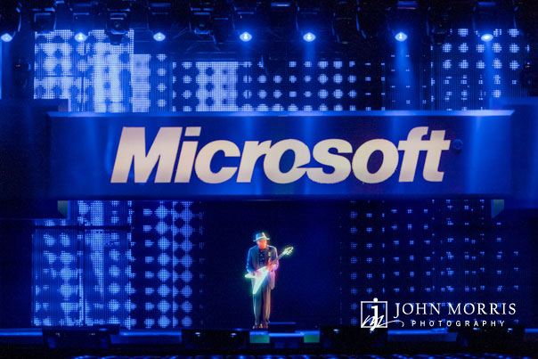 Hologram of BB King performing on stage during a Keynote for Microsoft Corporate Event