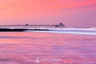 Imperial Beach Pier Sunrise Pink